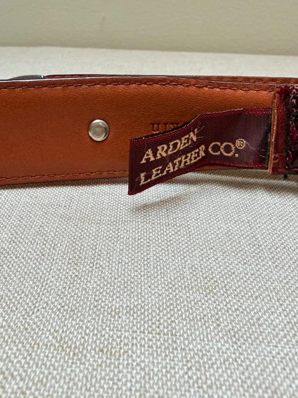 Men’s Arden Leather Corporation 48” Belt With Metal Arrowhead Accents